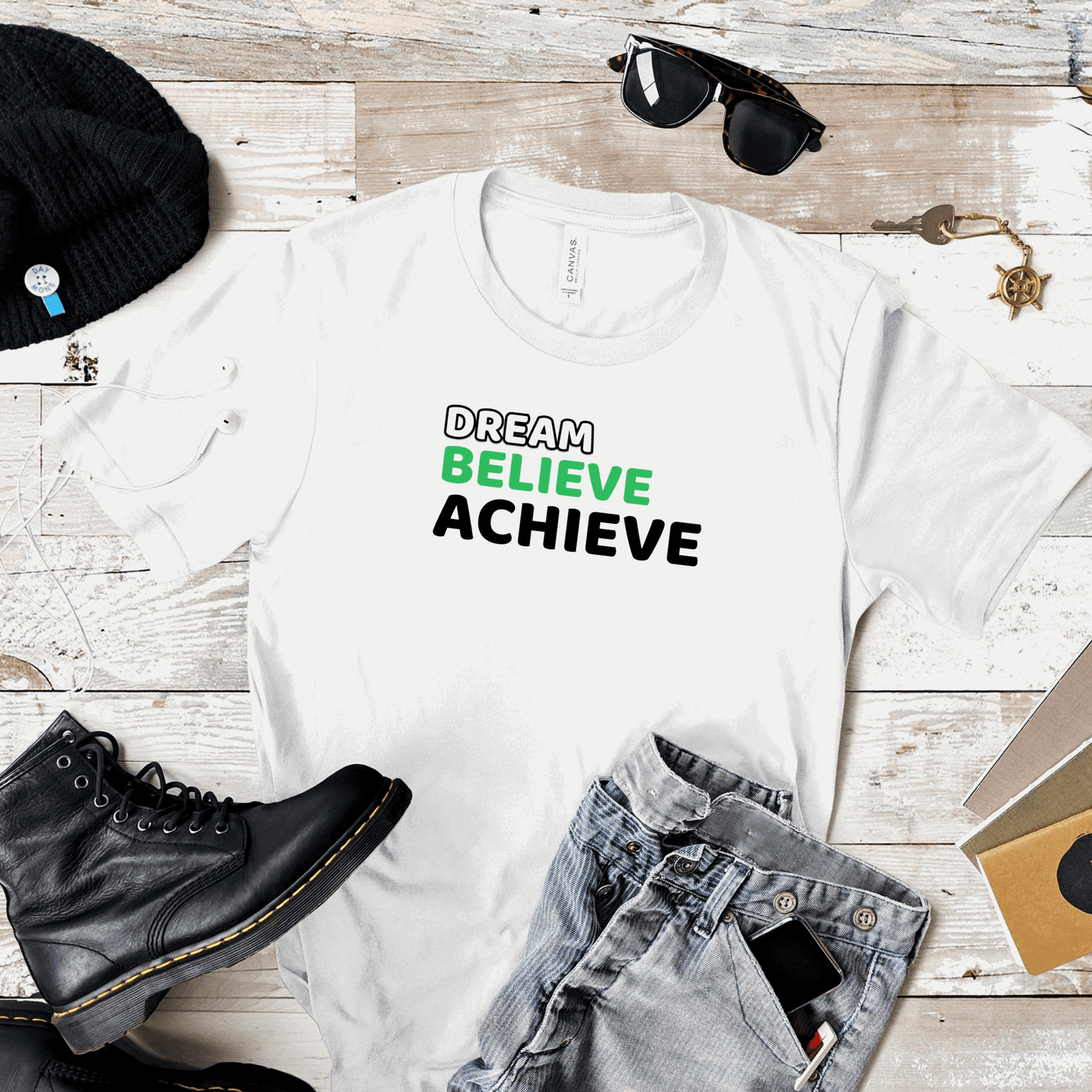 Dream, Believe, Achieve - T-Shirt  - Arsashi