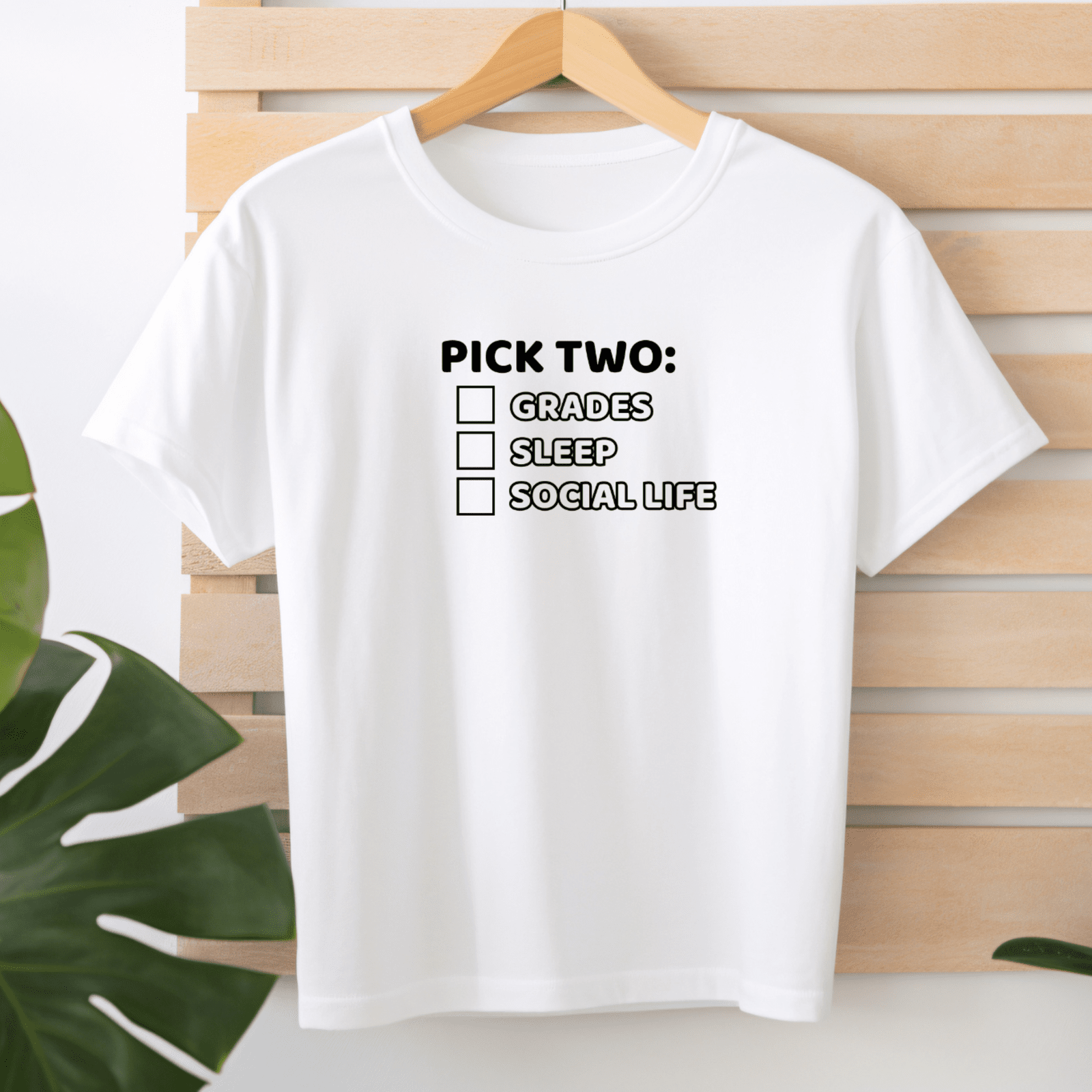 Pick Two: Grades, Sleep and Social Life - T-Shirt  - Arsashi