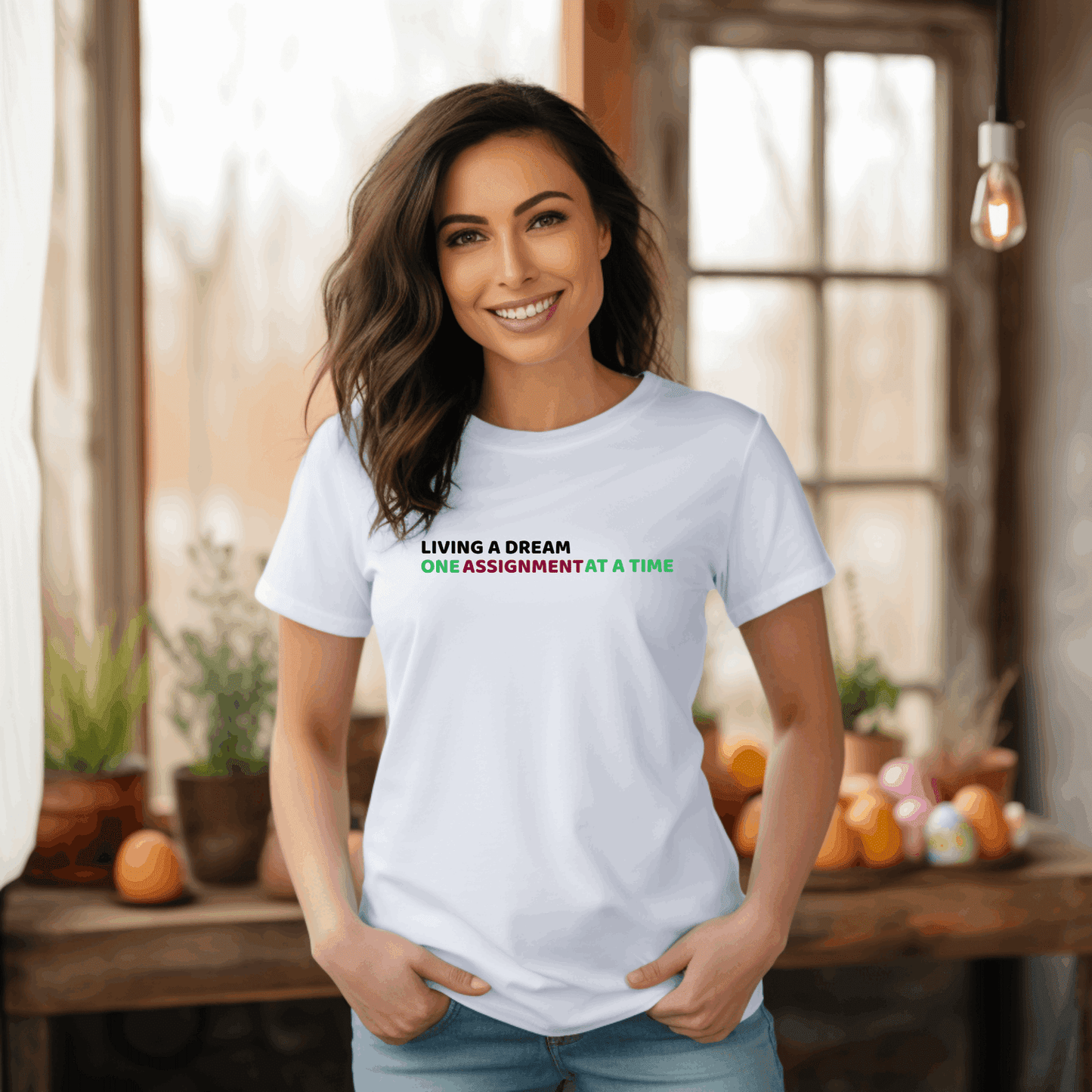 Living a dream: One assignment at a time - T-Shirt  - Arsashi