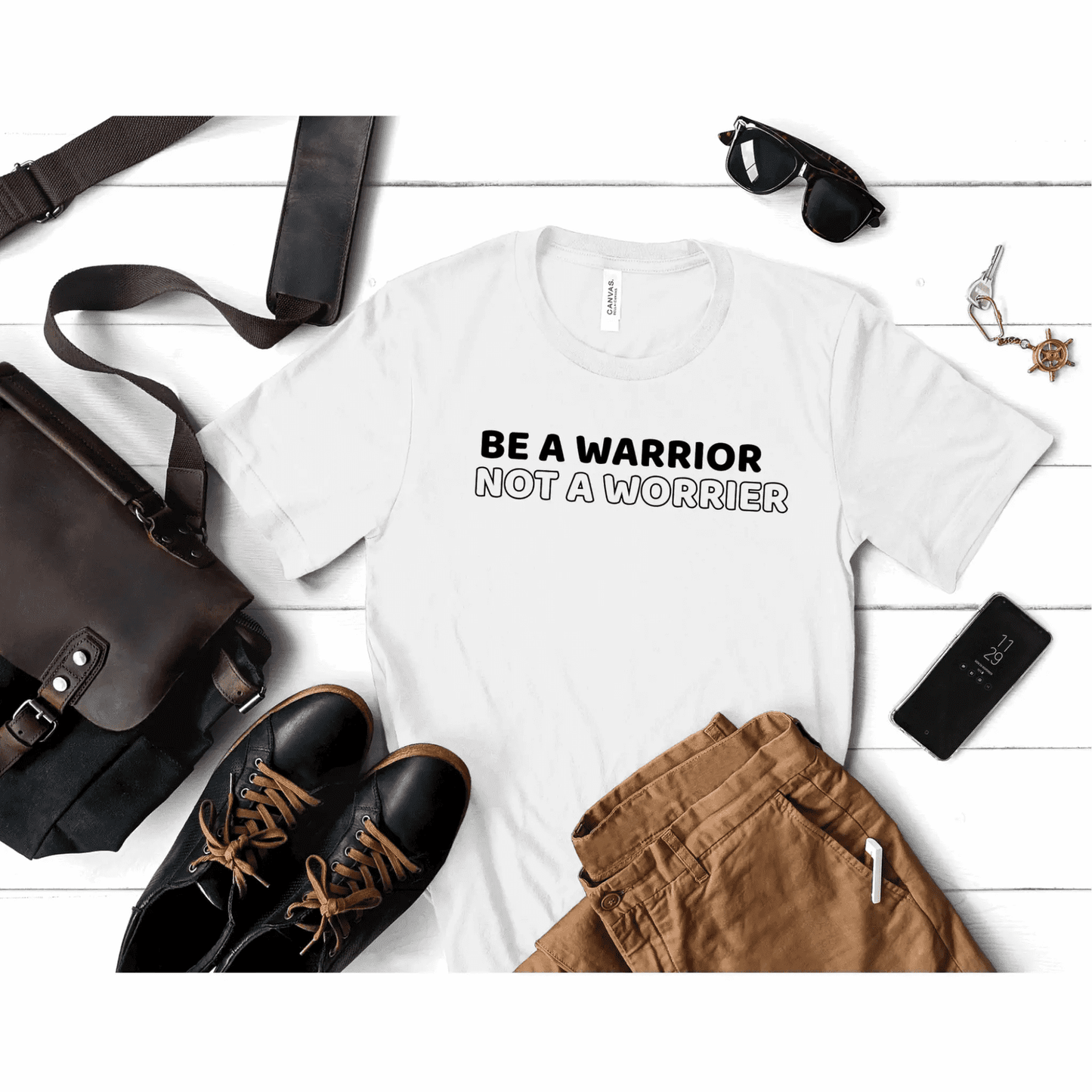 Be a Warrior, Not a Worrier - T-Shirt  - Arsashi