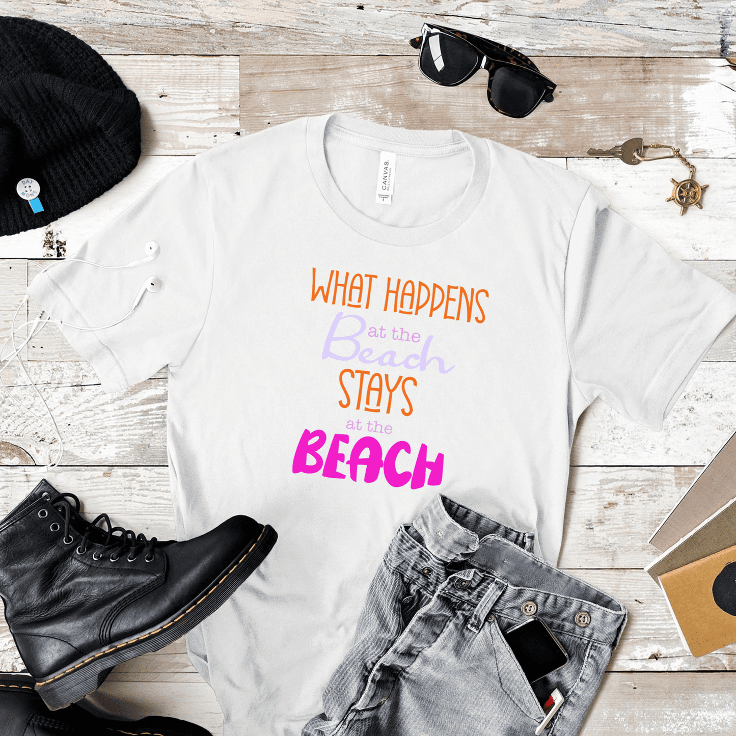 What Happens At The Beach Stays At The Beach T-Shirt