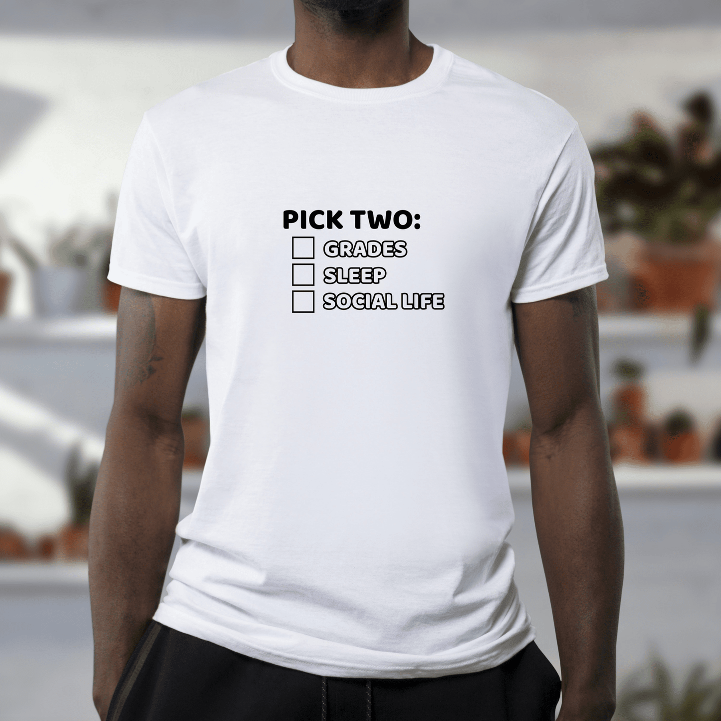 Pick Two: Grades, Sleep and Social Life - T-Shirt  - Arsashi