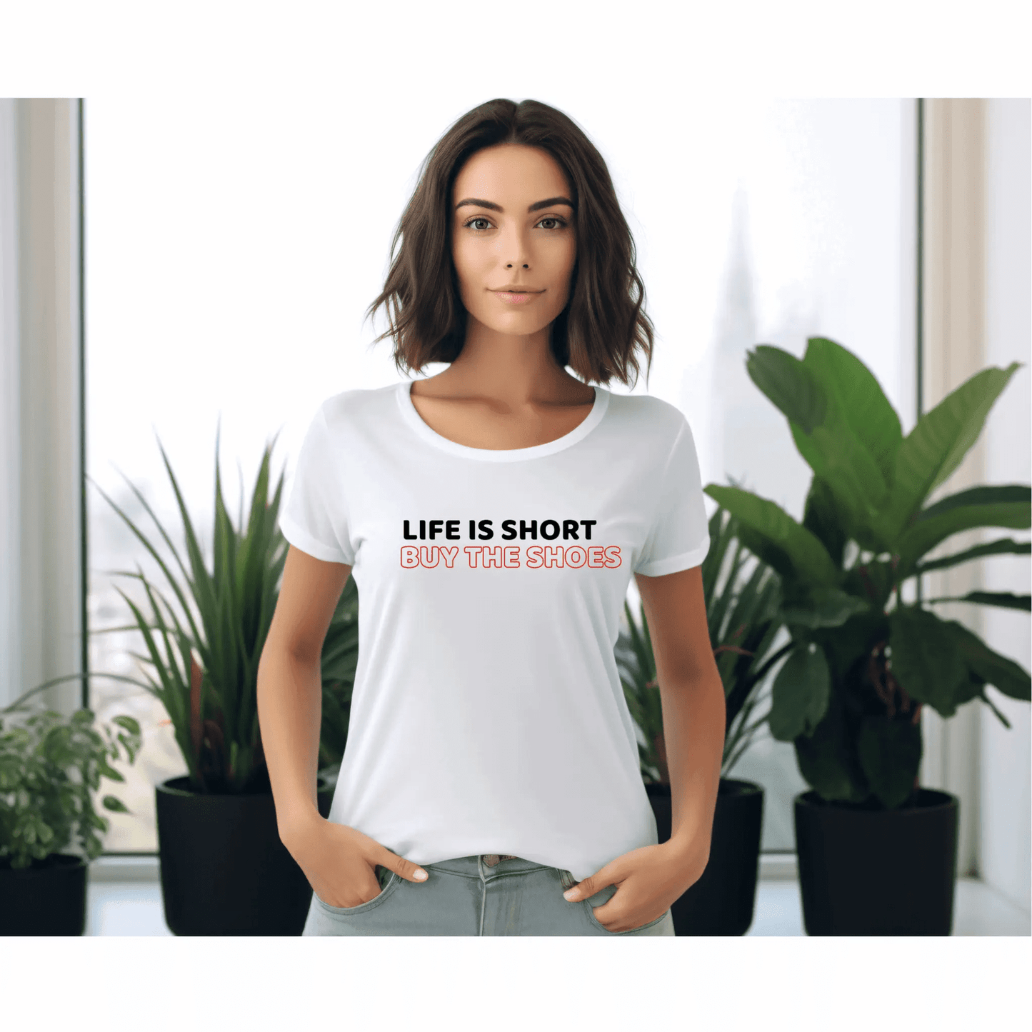 Life is short, buy the shoes - T-Shirt  - Arsashi