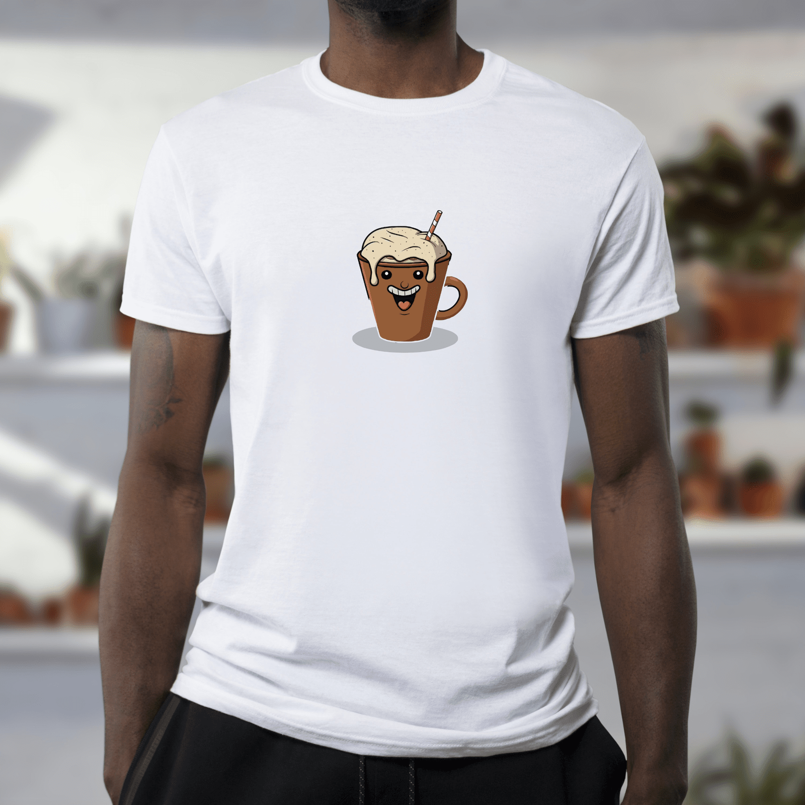 Smiling Cold Coffee - T-Shirt  - Arsashi