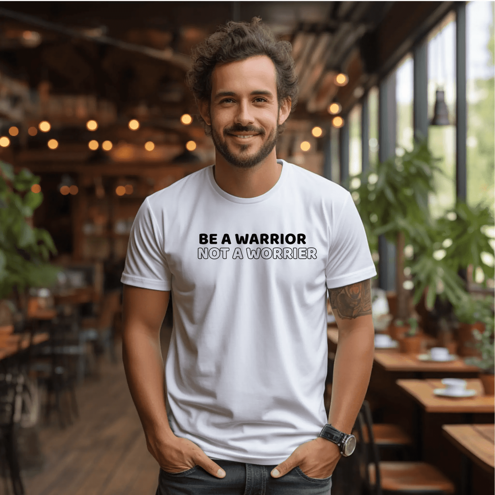 Be a Warrior, Not a Worrier - T-Shirt  - Arsashi