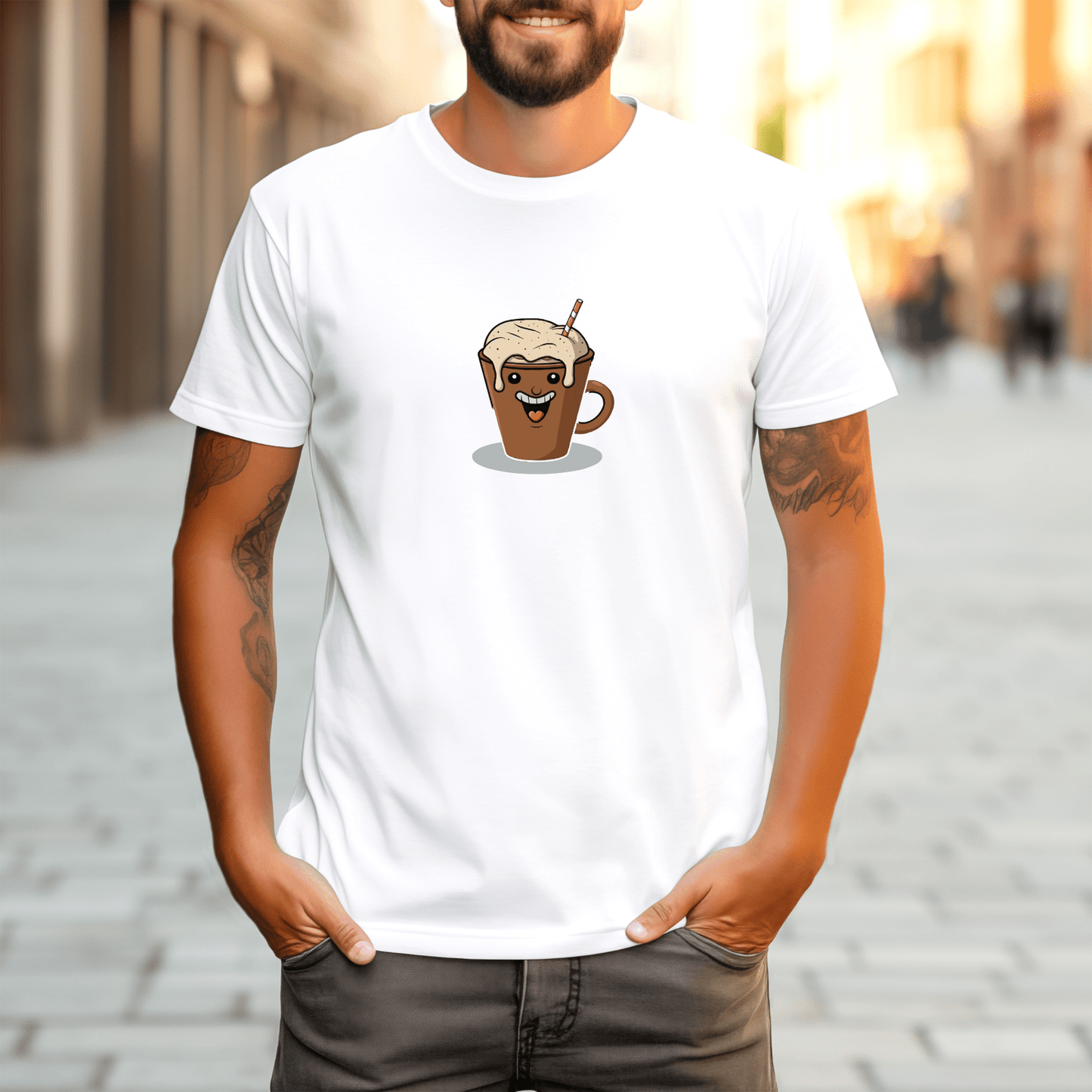 Smiling Cold Coffee - T-Shirt  - Arsashi