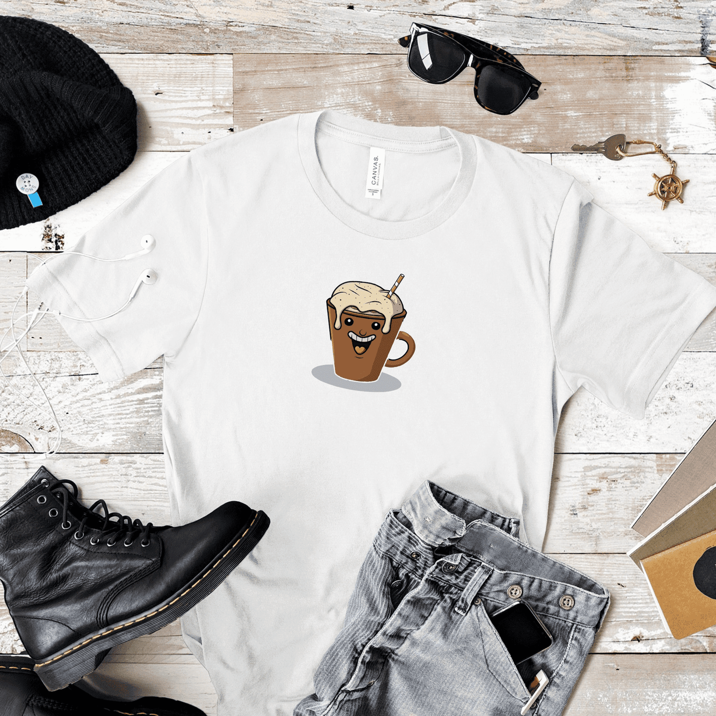 Smiling Cold Coffee - T-Shirt  - Arsashi