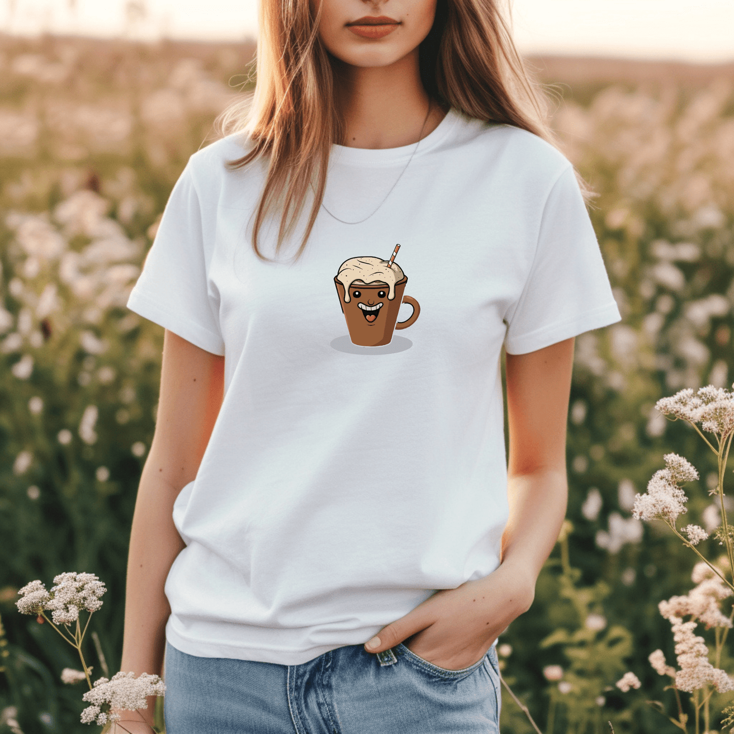 Smiling Cold Coffee - T-Shirt  - Arsashi